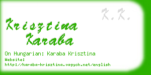 krisztina karaba business card